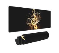Gaming Mouse Pad Extended Full Keyboard Mat with Stitched Edges Anime Large Desk Pad with Non-Slip Base Music Note Mouse Mat for Gaming and Office 31.5 x 11.8 inches Mousepad