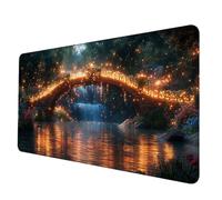Gaming Mouse Pad Fall Mouse Mat Landscape Desk Mat Large (40 x 20 x 0.12 inch), Waterproof Mousepad with Stitched Edge, Anti-Slip Rubber Base Desk Pad Computer Accessories for Office/Gaming -hjw25062A
