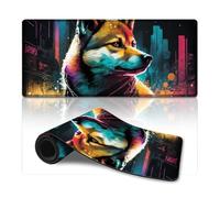 Gaming Mouse Pad Fantasy Shiba Inu XXXL Mousepad (40x90cm) Table Pad for Stable Grip on Smooth Surfaces - Non-slip