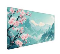Gaming Mouse Pad Flower Landscape Mouse Mat 31.5x11.8in Desk Mat Large Extended XXL Mousepad with Stitched Edges Anti Slip Rubber Base for Computer, Office Desk Decor Gaming Room, Gifts for Men X-269