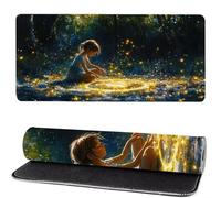 Gaming Mouse Pad Forest, Mouse Mat large Girl 600x300x3mm Extended Desk Mat LargeKeyboard Pad and Desk Accessories, Water-Resistant Surface and Non-Slip Base Mousemat for Home Office Decor MM-500