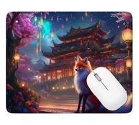 Gaming Mouse Pad Fox, Mouse Mat 32 x 26 cm with Stitched Edges, Q-1921