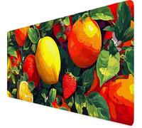 Gaming Mouse Pad Fruit Mouse Mat Large Desk Mat with Anti-Slip Rubber Base Waterproof Keyboard Mat for Computer, Laptop Desk Protector Mat, Home Office Accessories for Men (Orange 120 x 60cm) z3135