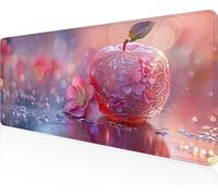 Gaming Mouse Pad Fruit, Pink Mouse Pad 1400x600x3mm with Stitched Edges, Large Extended XXL Keyboard Mat with Anti Slip Base, Mause Mat for Desk Keyboard Decoration, Gifts for Men Adults PjY1779 9-5