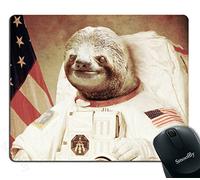 Gaming Mouse Pad,Funny Sloth Dress As a Astronaut Personality Mouse Pad Unique Design Mousepad