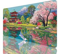 Gaming Mouse Pad Green, Large Mouse Mat 1600x800x3 mm with Stitched Edges Desk Mat Japan, Extended XXL Mousepad with Non Slip Rubber Base, Office Accessories for Desk Keyboard Decor, Gifts l-5857