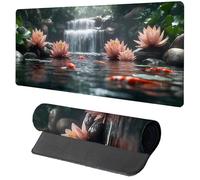 Gaming Mouse Pad Green Mouse Mat 600x300x3mm, Fish Mousemat with Stitched Edge Design, Waterproof Surface XXL Extended Desk Pad Large for Office and Home PC Gaming Desk Accessories, Gifts Z-7674