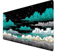 Gaming Mouse Pad Green Mouse Mat Large XXL 90 x 40cm Cartoon Desk Mat Large, Waterproof, Non-Slip, Improved Precision and Speed, PC, Computer, Home Office Gaming Desk Accessories for Men bd1-633