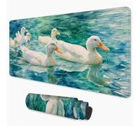 Gaming Mouse Pad Green Mouse Mat XXL 1000x500 mm, Duck Mousepad with Smooth Surface to Improve Precision and Speed, Non-Slip Rubber Base Desk Mat for Home, Office, Gaming Room 40x20 in 3Y-1002
