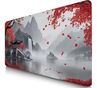 Gaming Mouse Pad Grey Desk Mat Large 90x40cm XXL Mouse Mat Pavilion Long Computer Keyboard Mousepad with Slip Base Desk Pad Edge for Stable Grip on Smooth Surfaces, Water-Resistant Surface F0-294