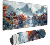 Gaming Mouse Pad Grey, Large Mouse Mat 1200 x 600 x 3 mm with Stitched Edges Desk Mat Architecture, Extended XXL Mousepad with Non Slip Rubber Base Desk Pad for Office Accessories, Gifts for Men W-6