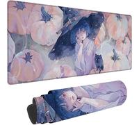 Gaming Mouse Pad Grey Large Mouse Mat 600x300x3 mm Cartoon with Stitched Edges, Extended XXL Mousepad Non-Slip Rubber Base, Desk Mat Gaming Mousepad for Desk Accessories, Office Decor Gifts w-618