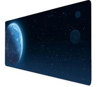 Gaming Mouse Pad Grey Mouse Mat Large XXL 120 x 60cm Earth Desk Mat Large, Waterproof, Non-Slip, Improved Precision and Speed, PC, Computer, Home Office Gaming Desk Accessories for Men wxl1-8417