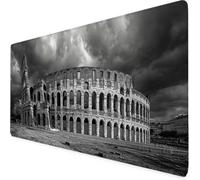 Gaming Mouse Pad Grey Mouse Mat Large XXL 120 x 60cm Roman Colosseum Desk Mat Large, Waterproof, Non-Slip, Improved Precision and Speed, PC, Computer, Office Gaming Desk Accessories for Men wxl1-4625