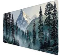 Gaming Mouse Pad Grey Mouse Mat Large XXL 90 x 40cm Mountain Desk Mat Large, Waterproof, Non-Slip, Improved Precision and Speed, PC, Computer, Home Office Gaming Desk Accessories for Men bd1-1329