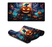 Gaming Mouse Pad Halloween Fantasy Pumpkin Extended Mouse Pad 30x60cm Keyboard Desk Mat with Anti Slip Rubber Base Extended for Office & Home