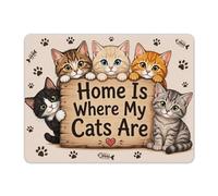 Gaming Mouse Pad Home is Where My Cats are Mouse Mat Study 25x30cm