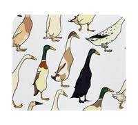 Gaming Mouse Pad, Indian Runner Ducks Farm Animal Prints Mouse Mat for Desk Home Office, Non-Slip Rubber Base Keyboard Pad, Laptop Desk Pad Mousepad