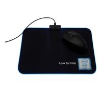 Gaming Mouse Pad Intel Blue Led Light-Up Anti Slip 36.5X25.5cm for PC and Laptop
