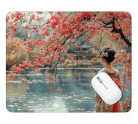 Gaming Mouse Pad Japan, Mouse Mat 32 x 26 cm with Stitched Edges, Q-2361 | Water-Resistant Surface Keyboard Mousepad Woman, with Anti-Slip Rubber Base, for Home Office Decor, Gifts for Men/Women