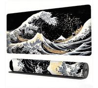 Gaming Mouse Pad Japanese Ocean Waves Mouse Mat 23.6x15.7in Desk Mat Large Extended XXL Mousepad with Stitched Edges Desk Accessories for Women Esport Computer, Gaming Room, Gifts for Men, Model102