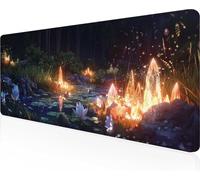 Gaming Mouse Pad Landscape, Black Mouse Pad 90 x 40cm with Stitched Edges, Large Extended XXL Keyboard Mat with Anti Slip Base, Mause Mat for Desk Keyboard Decoration, Gifts for Men Adults PjY2275 3-9