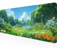 Gaming Mouse Pad Landscape, Blue Mouse Pad 1400x600x3 mm with Stitched Edges, Large Extended XXL Keyboard Mat with Anti Slip Base, Mause Mat for Desk Keyboard Decoration, Gifts for Men PjY5599 R-M