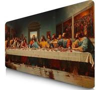 Gaming Mouse Pad Landscape Desk Mat Large 120x60cm XXL Mouse Mat TheLastSupper Long Computer Keyboard Mousepad with Slip Base Desk Pad Edge for Stable Grip on Smooth Surfaces, Water-Resistant F0-1200