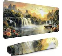 Gaming Mouse Pad Landscape Extended Mouse Mat 1600x800x3mm Non-Slip Desk Mat Large, Soft Smooth Surface, Comfortable Keyboard Pad Fall Improved Precision and Speed for Office Gifts for PC Gamer xg-899
