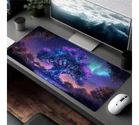 Gaming Mouse Pad Landscape Fantasy Tree 1000x500x3mm XXL Large Mouse Mat with Stitched Edges,Big Desk Pad with Non-Slip Base Keyboard Mousepad for Office & Home Computers, Laptop