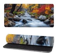 Gaming Mouse Pad Landscape, Mouse Mat large Forest 1400x600x3mm Extended Desk Mat LargeKeyboard Pad and Desk Accessories, Water-Resistant Surface and Non-Slip Mousemat for Home Office Decor MM-563