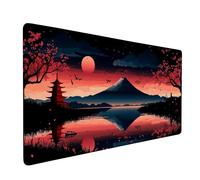 Gaming Mouse Pad Landscape Mouse Pad Japan Extended Desk Mat XXL 1600 x 800 x 3mm, Large Mousepad with Waterproof Surface and Stitched Edges, Non-Slip Rubber Base, Mousepad for PC, Office, Model 995