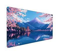 Gaming Mouse Pad Landscape Mouse Pad Lake Extended Desk Mat XXL 1600 x 800 x 3mm, Large Mousepad with Waterproof Surface and Stitched Edges, Non-Slip Rubber Base, Mousepad for PC, Office, Model 320