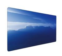 Gaming Mouse Pad Large Blue Mouse Mat Extended XXL Mousepad 27.6 x 11.8 x 0.12 inch, Computer Keyboard Mat Washable Desk Pad Anti Slip and Waterproof for Office Desk Accessories (Mountains) -MP263
