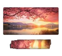 Gaming Mouse Pad Large Cherry Blossom Mouse Mat Extended XXL Mousepad 39.4 x 19.7 x 0.12 inch, Computer Keyboard Mat Washable Desk Pad Anti Slip and Waterproof for Gaming Office (Landscape) -MP1101