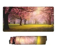 Gaming Mouse Pad Large Cherry Blossom Mouse Mat Extended XXL Mousepad 39.4 x 19.7 x 0.12 inch, Computer Keyboard Mat Washable Desk Pad Anti Slip and Waterproof for Gaming Office (Big Tree) -MP831