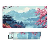Gaming Mouse Pad Large Cherry Blossom Mouse Mat Extended XXL Mousepad 39.4 x 19.7 x 0.12 inch, Computer Keyboard Mat Washable Desk Pad Anti Slip and Waterproof for Gaming Office (Mountains) -MP909