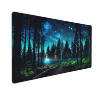 Gaming Mouse Pad Large Forest Mouse Mat Extended XXL Mousepad 23.6 x 11.8 x 0.12 inch, Computer Keyboard Mat Washable Desk Pad Anti Slip and Waterproof for Office Desk Accessories (Starry Sky) -MP1319