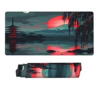 Gaming Mouse Pad Large Japanese Mouse Mat Extended XXL Mousepad 31.5 x 15.7 x 0.12 inch, Computer Keyboard Mat Washable Desk Pad Anti Slip and Waterproof for Gaming Office (Landscape) -MP1489