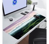 Gaming Mouse Pad, Large Mouse Mat 1000x500x3 mm, Extended Big Desk Pad, with Anti-Slip Rubber Base and Stitched Edges Mousepad XXLfor Gamer, Office & Home (Purple Sky Jungle)