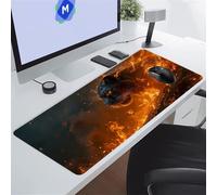 Gaming Mouse Pad, Large Mouse Mat 1000x500x3 mm, Extended Big Desk Pad, with Anti-Slip Rubber Base and Stitched Edges Mousepad XXLfor Gamer, Office & Home (Animals Leopards)