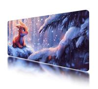Gaming Mouse Pad, Large Mouse Mat 1200x600mm, Animal Desk Mat with Non-Slip Rubber Base & Waterproof, Dragon Gaming Mousepad XXL Smooth Surface with Stitched Edges, for Office Desk Accessories, O-30