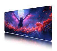 Gaming Mouse Pad, Large Mouse Mat 1200x600mm, Blue Desk Mat with Non-Slip Rubber Base & Waterproof, Dragon Gaming Mousepad XXL Smooth Surface with Stitched Edges, for Office Desk Accessories, O-32