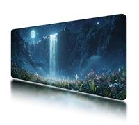 Gaming Mouse Pad, Large Mouse Mat 1200x600mm, Blue Desk Mat with Non-Slip Rubber Base & Waterproof, Fall Gaming Mousepad XXL Smooth Surface with Stitched Edges, Home and Office Desk Accessories, -338