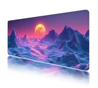 Gaming Mouse Pad, Large Mouse Mat 1200x600mm, Purple Desk Mat with Non-Slip Rubber Base & Waterproof, Topographic Gaming Mousepad XXL Smooth Surface with Stitched Edges, Office Desk Accessories, -722
