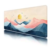 Gaming Mouse Pad, Large Mouse Mat 800x400mm, Color Desk Mat with Non-Slip Rubber Base & Waterproof, Beige Gaming Mousepad XXL Smooth Surface with Stitched Edges, Home and Office Desk Accessories, Z-04