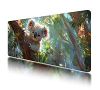 Gaming Mouse Pad, Large Mouse Mat 900x400mm, Animal Desk Mat with Non-Slip Rubber Base & Waterproof, Koala Gaming Mousepad XXL Smooth Surface with Stitched Edges, for Office Desk Accessories, -334