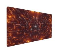 Gaming Mouse Pad Large Orange Mouse Mat Extended XXL Mousepad 27.6 x 11.8 x 0.12 inch, Computer Keyboard Mat Washable Desk Pad Anti Slip and Waterproof for Office Desk Accessories (Cracks) -MP35