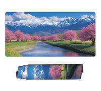 Gaming Mouse Pad Large River Mouse Mat Extended XXL Mousepad 39.4 x 19.7 x 0.12 inch, Computer Keyboard Mat Washable Desk Pad Anti Slip and Waterproof for Gaming Office (Cherry Blossom Tree) -MP1273