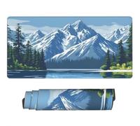 Gaming Mouse Pad Large Snow Capped Mountains Mouse Mat Extended XXL Mousepad 35.4 x 15.7 x 0.12 inch, Computer Keyboard Mat Anti Slip Desk Pad for Gaming Office Desk Accessories (Landscape) -MP1311